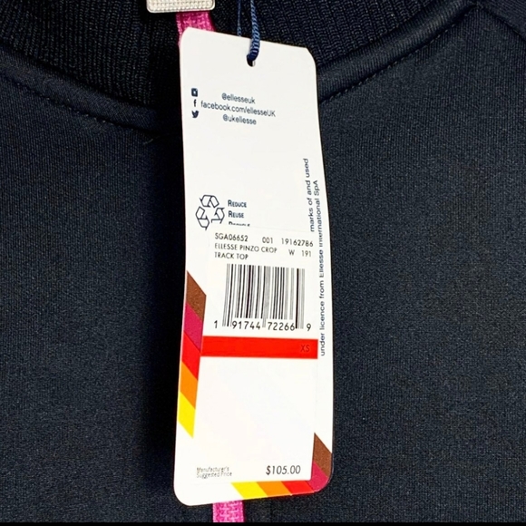 Ellese Black Pinzo Crop Track Jacket NWT SIZE 6 - Picture 6 of 7